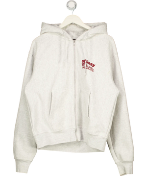 Stüssy Grey Zip Up Hoodie UK M