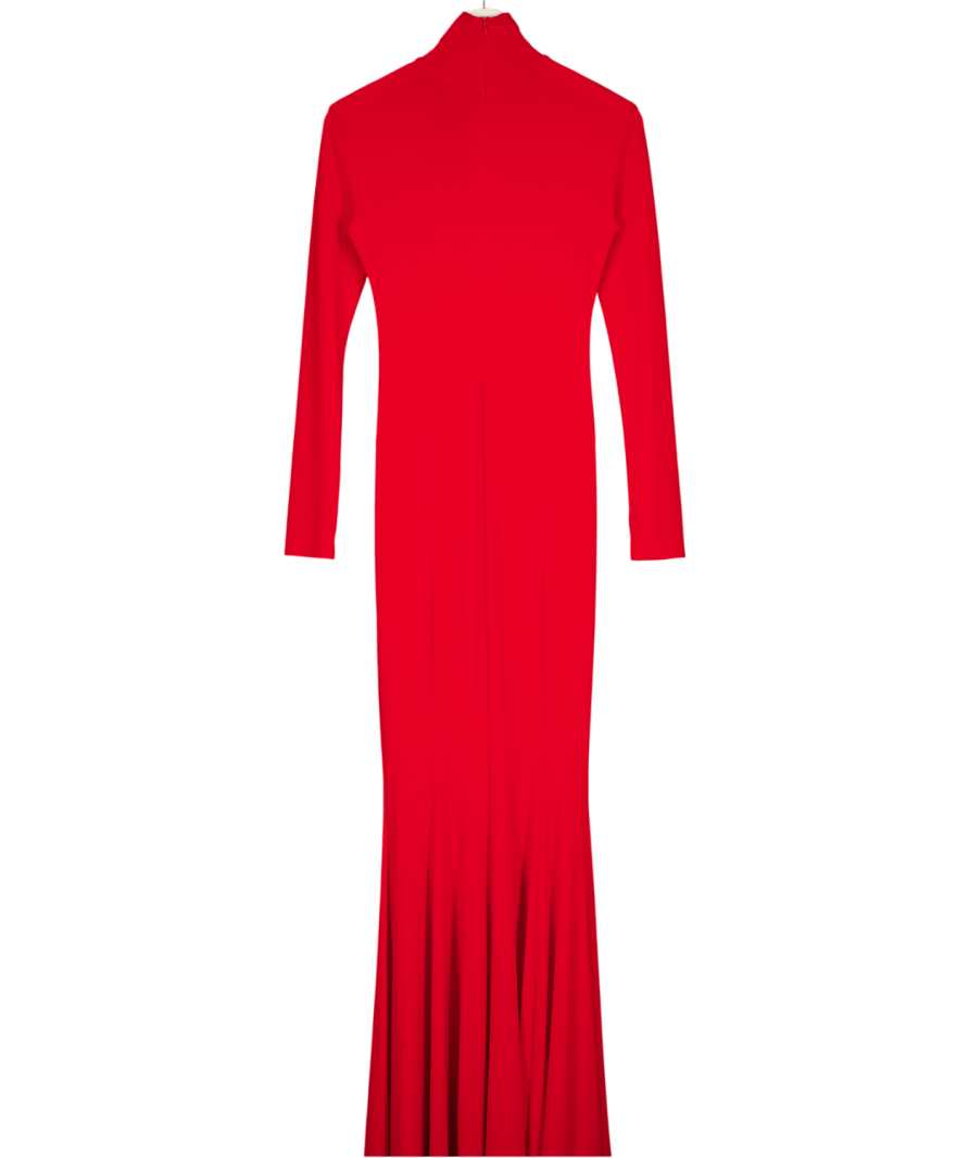 NORMA KAMALI Red X Revolve Turtle Fishtail Gown UK XS