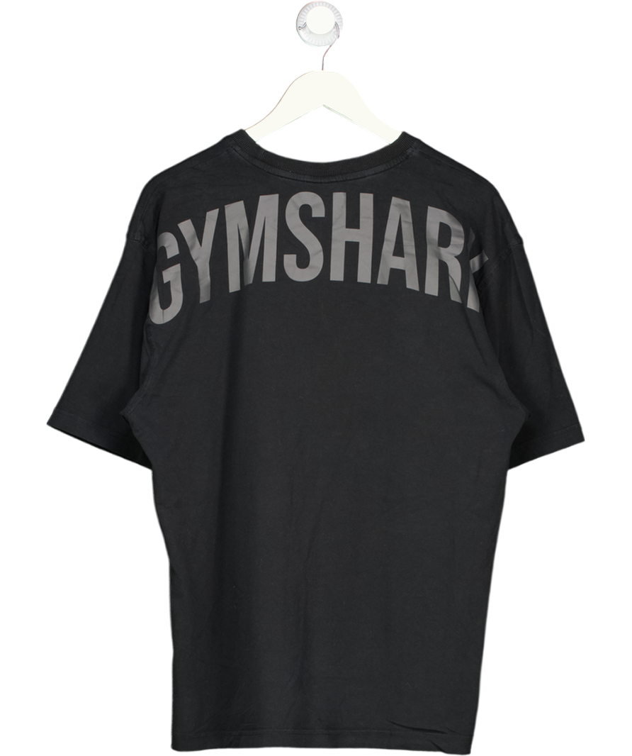 GYMSHARK Black Logo Back T-shirt UK L