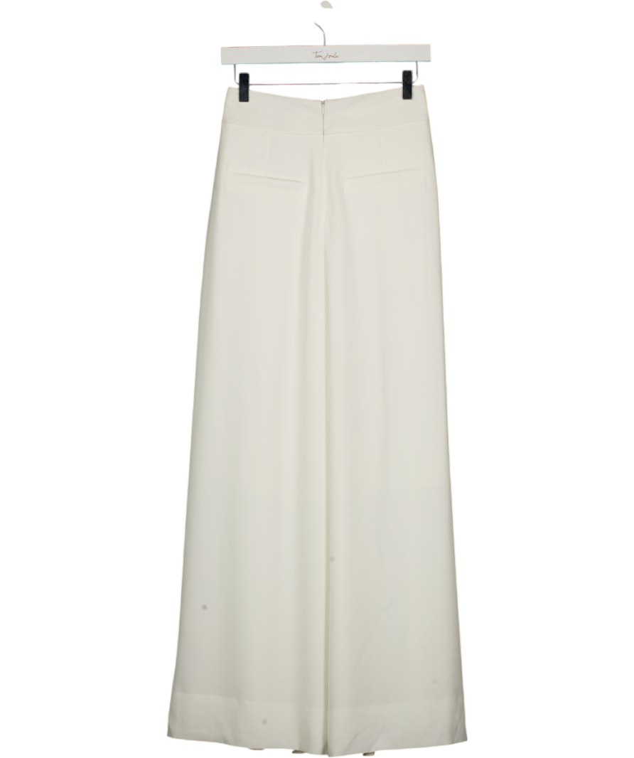 ME + EM White Satin Back Crepe Wide-leg Trouser UK 6