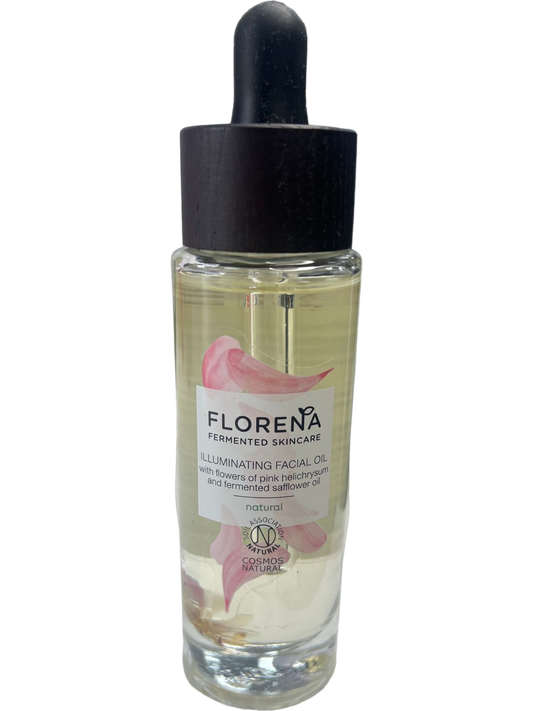 FLORENA Illuminating Vegan Facial Oil with Fermented Pink Helichrysum & Safflower 30ml