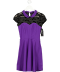 HELL BUNNY Purple / Black Fit & Flare Batsy Dress UK XS