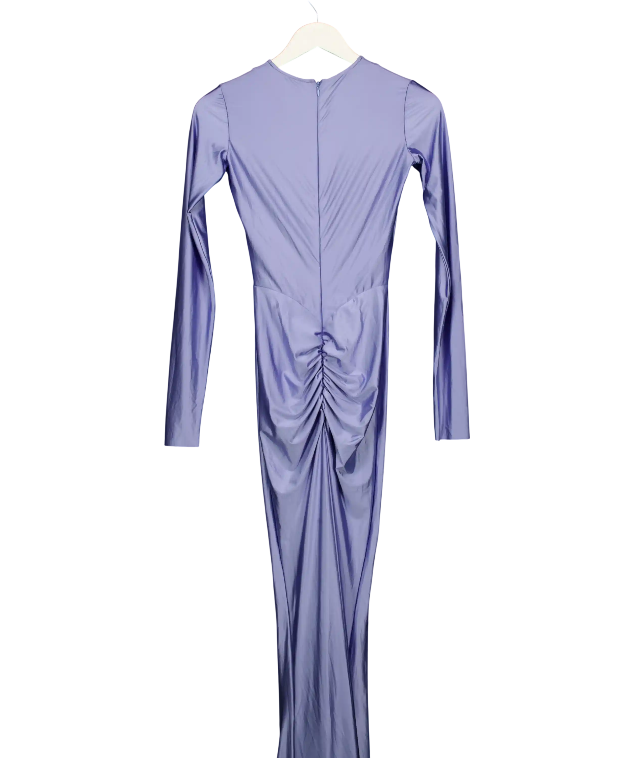 MOOS STUDIO Blue High Shine Celestial Long Sleeve Maxi Dress  Fr36 UK 8