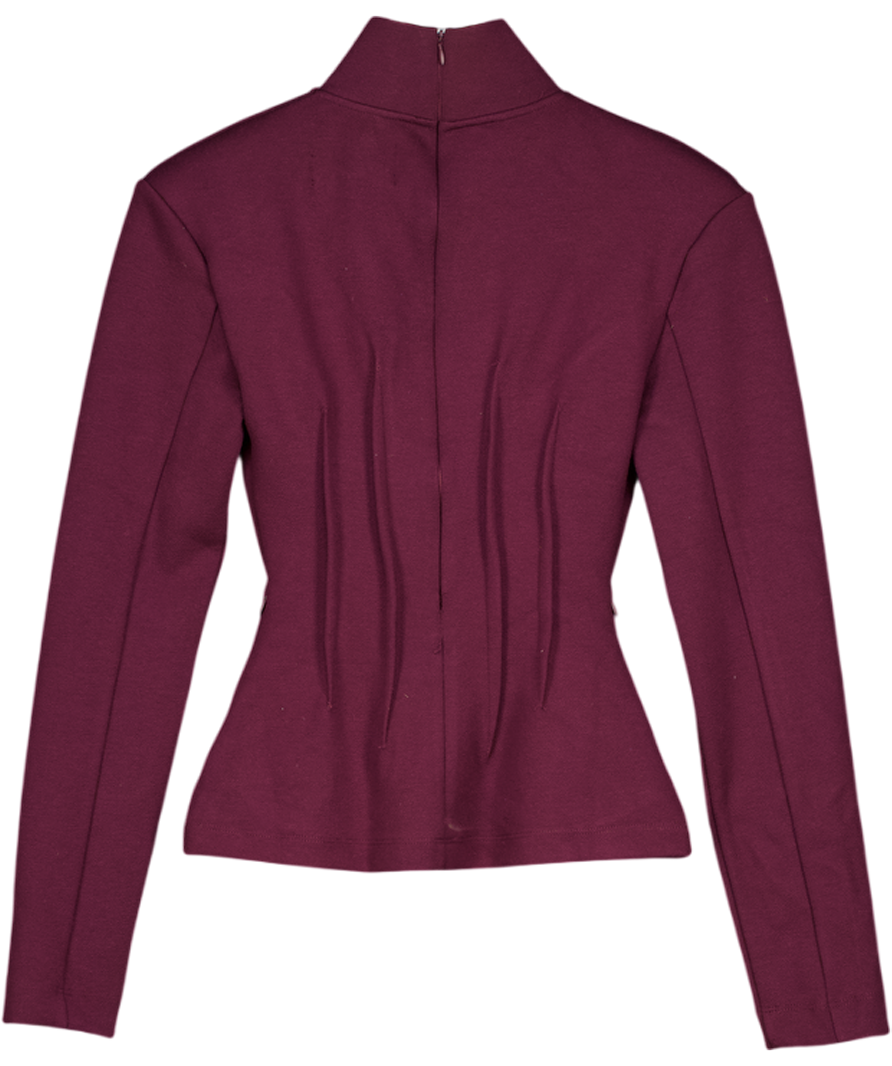 ARRANGE Structured Jersey Top In Purple UK 6
