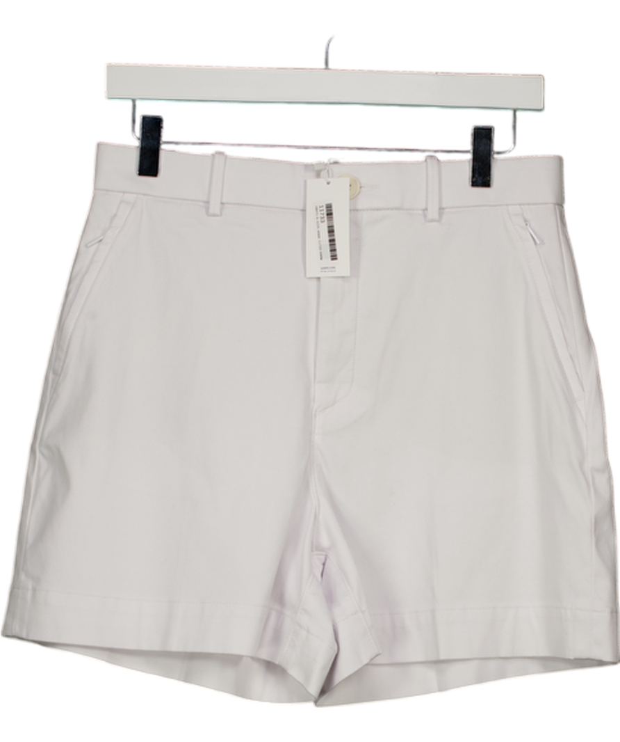 Spanx White Stretch Twill Chino Shorts 4" UK M