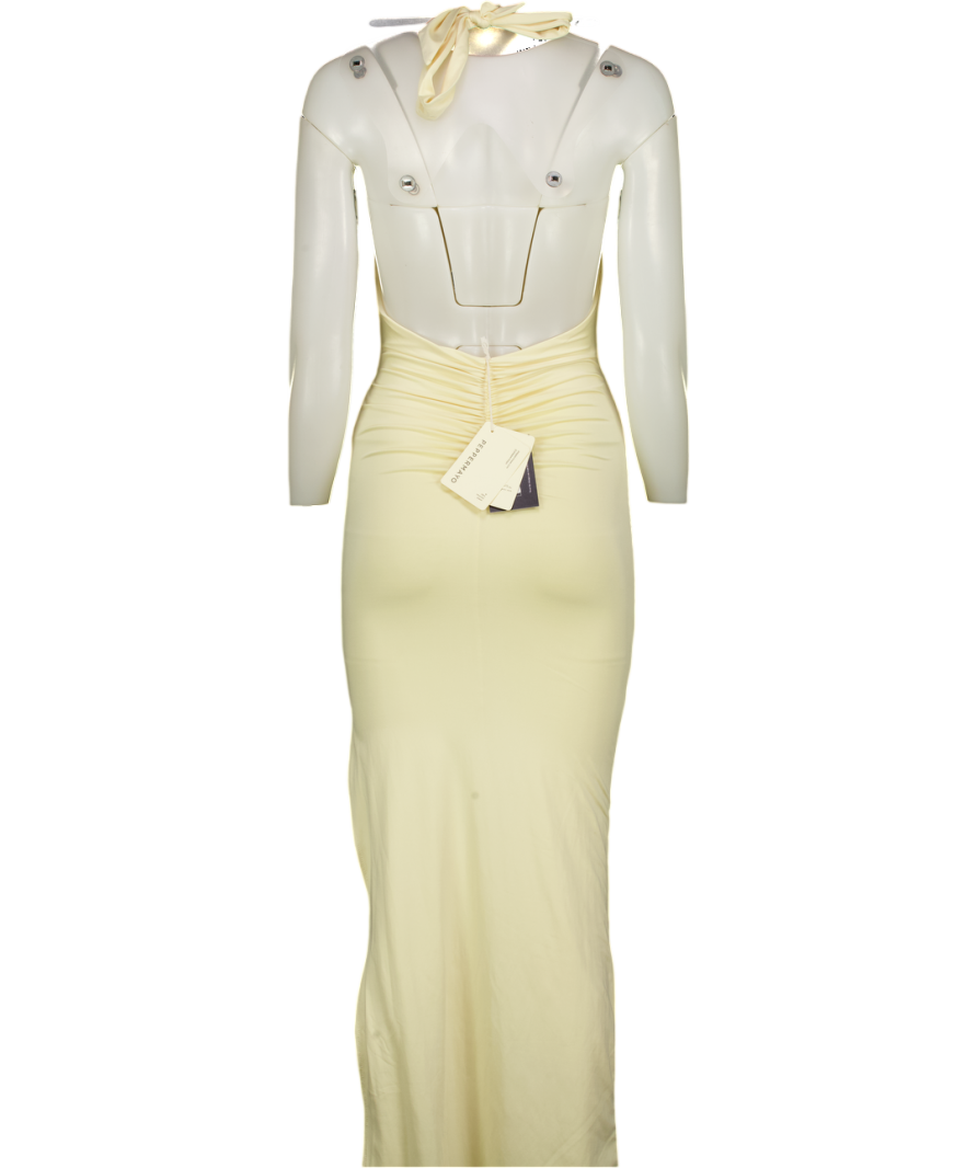 PEPPERMAYO Samara Halterneck Maxi Dress - Yellow UK 8