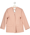 H&M Pink Collarless Twill Blazer UK S