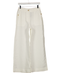 REISS Ashby Linen Wide-leg Trousers In White UK 8