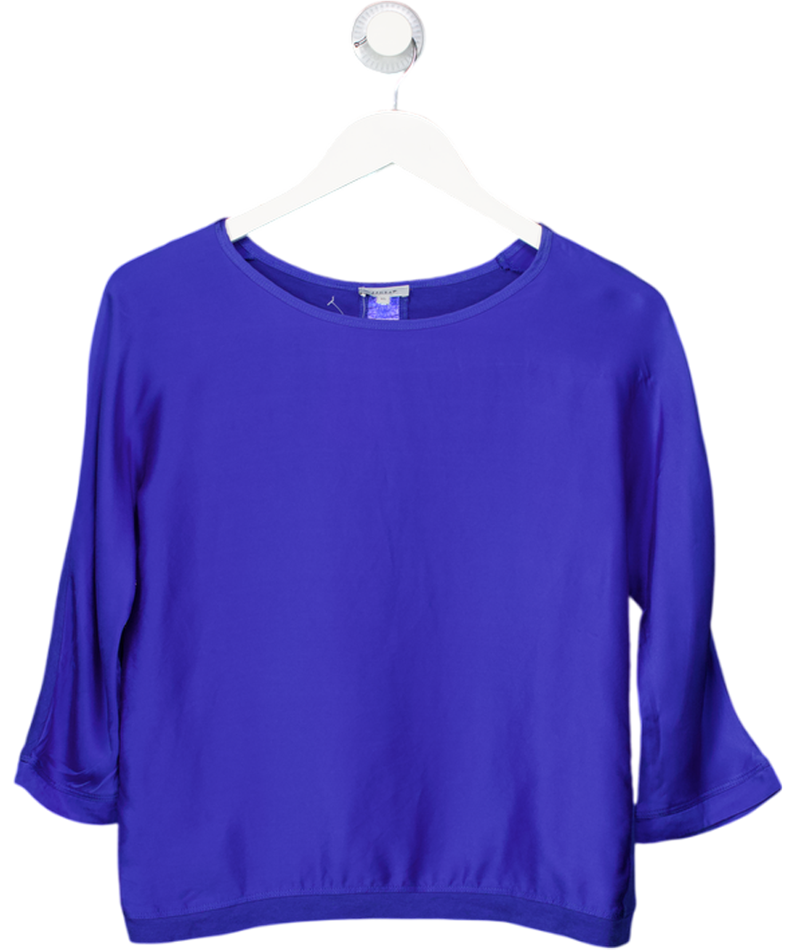Jigsaw Cobalt Blue 100% Silk Boxy Fit Top UK XS