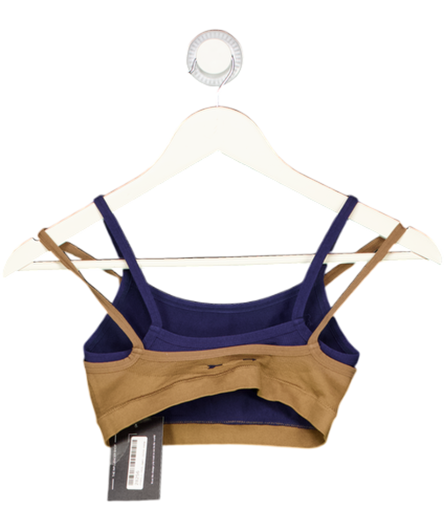 The Upside Brown & Navy Form Seamless Kelsey Sports Bra UK XS
