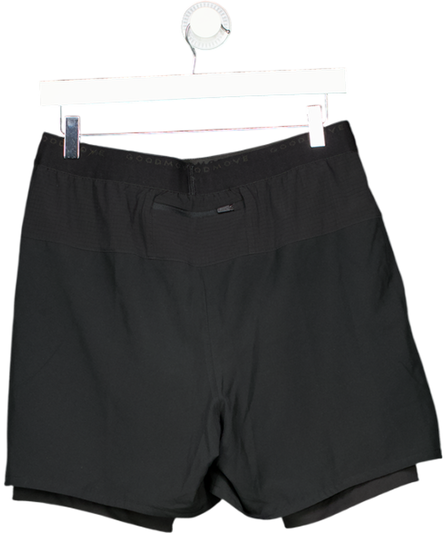 M&S Black Double Layered 5 Inch Sports Shorts UK S