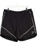 GYMSHARK Black & White Retro Activewear Shorts UK XL