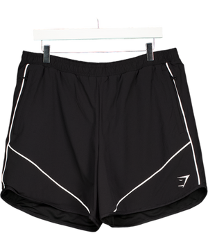 GYMSHARK Black & White Retro Activewear Shorts UK XL