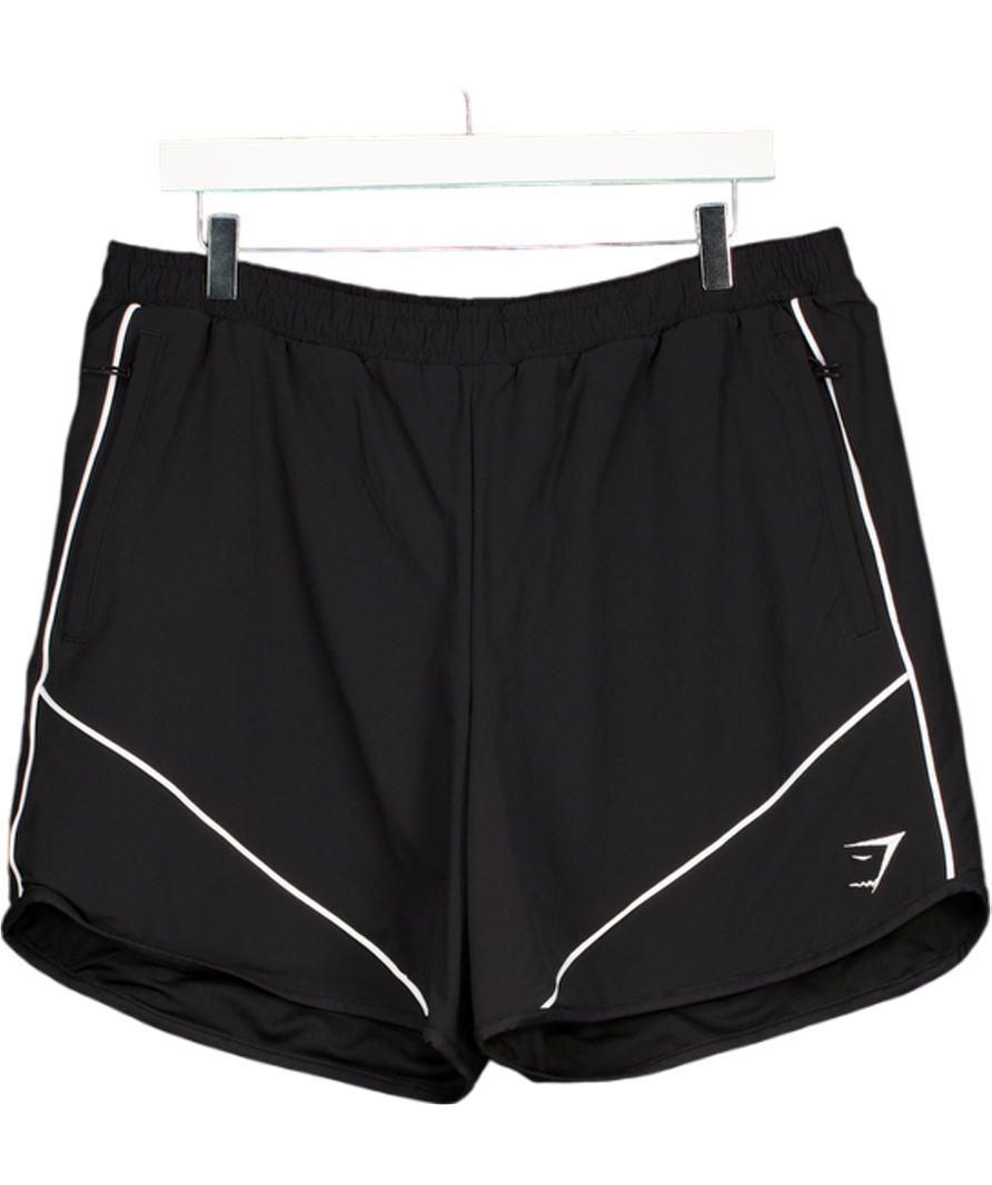 GYMSHARK Black & White Retro Activewear Shorts UK XL