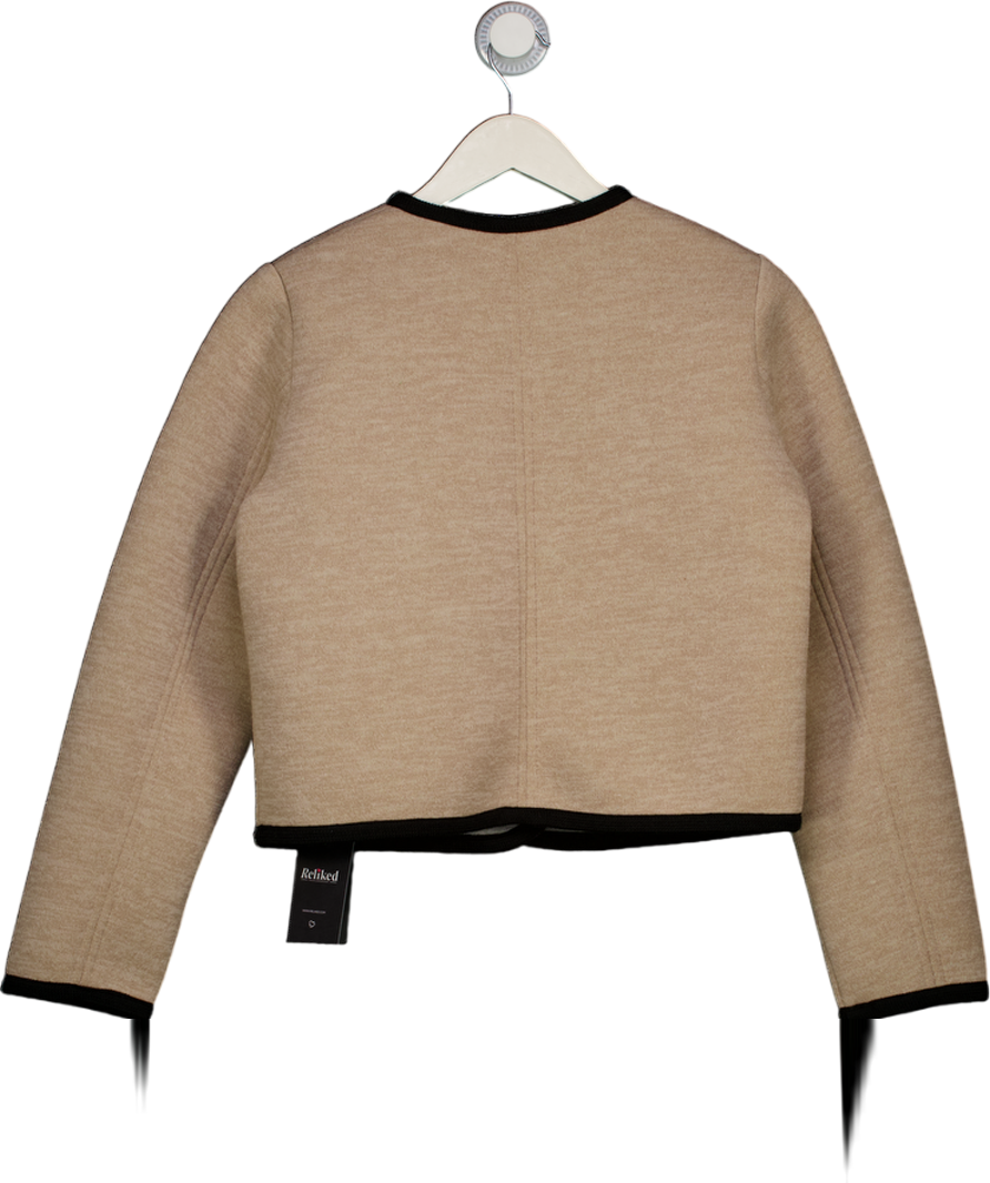 ZARA Beige Short Double Breasted Jacket UK S