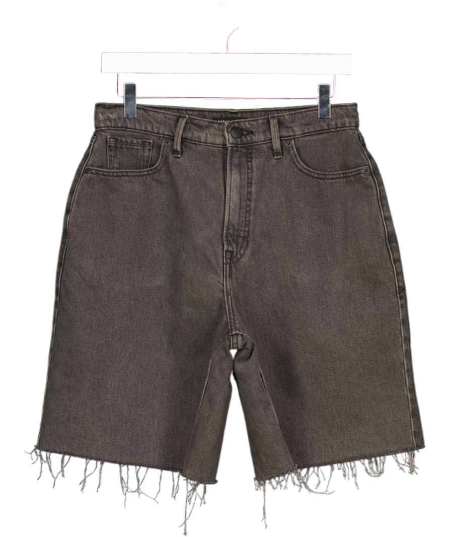 GOOD AMERICAN Good Extreme Denim Barrel Shorts, Black W27