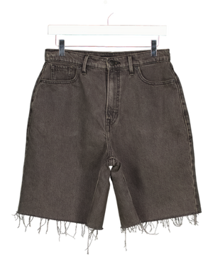 GOOD AMERICAN Good Extreme Denim Barrel Shorts, Black W27
