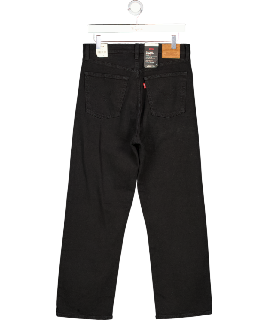 LEVI'S Black Ribcage Straight High Rise Ankle Jeans L27 W27