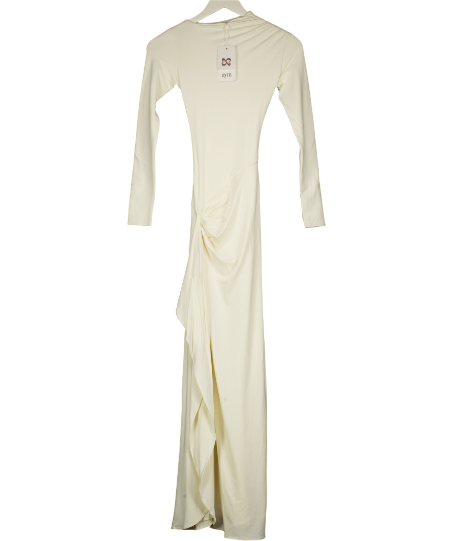 aym Cream Venus Long Sleeve Dress UK XS