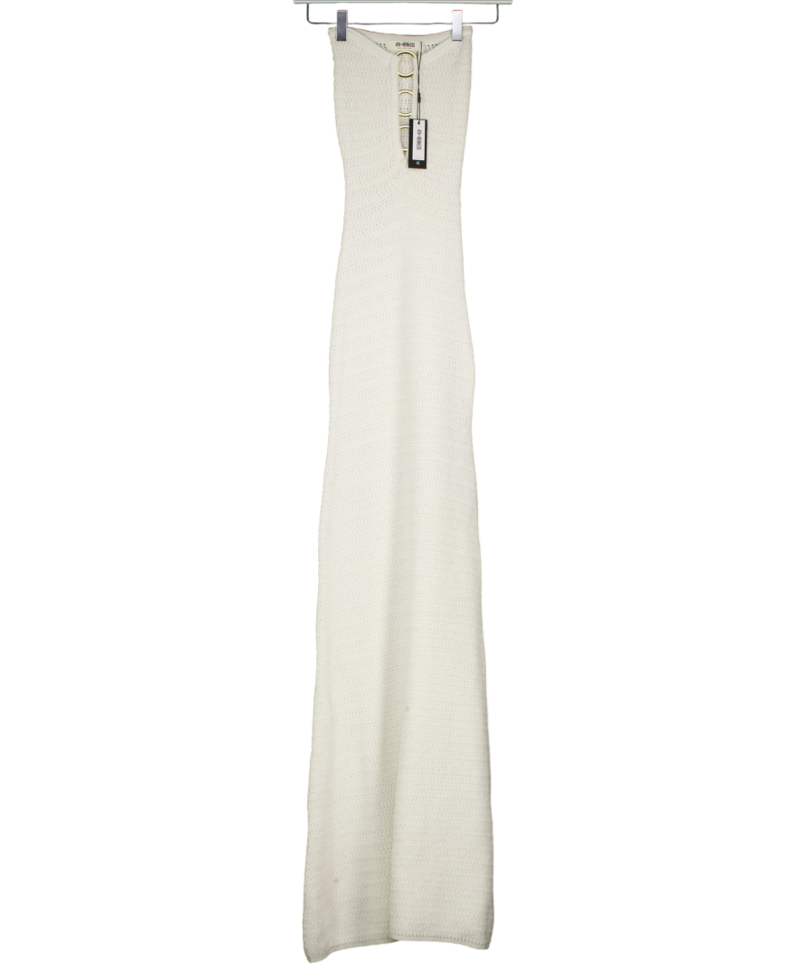 4th & Reckless White Charley Knit Bandeau Maxi Dress UK 6