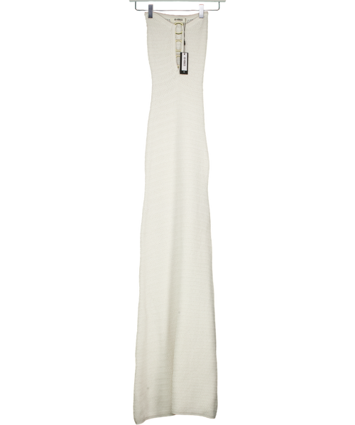 4th & Reckless White Charley Knit Bandeau Maxi Dress UK 6