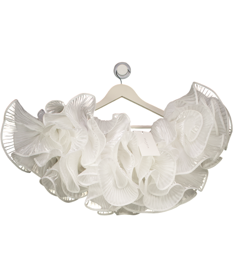 SELEZZA White Laia Mini Skirt UK M
