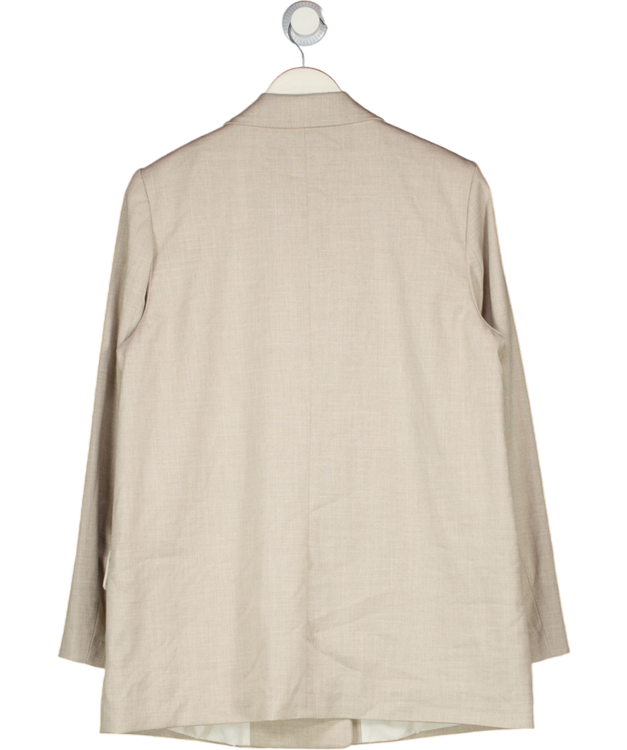 H&M Cream Oversized Double Breasted Blazer UK 16