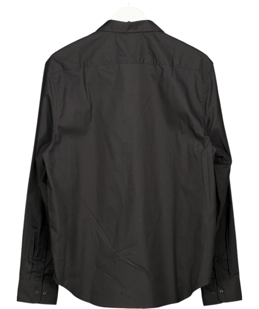 H&M Black Easy Iron Long Sleeve Shirt UK M
