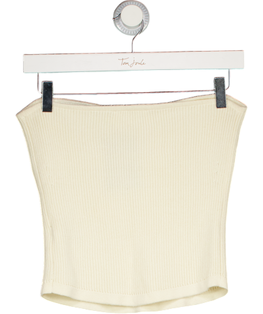 ROSAE PARIS Cream Knit Bandeau Top Sz1 UK XS/S