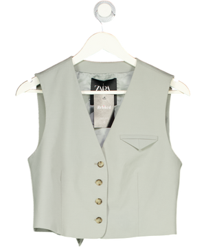 ZARA Grey Sleeveless Waistcoat Top UK M