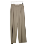 MANGO Beige Pleated Straight Leg Tailored Trousers UK 6