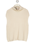 H&M Cream Wool-blend Turtleneck Sweater Vest UK S