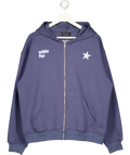 WHITE FOX Blue Zip Hoodie UK M/L