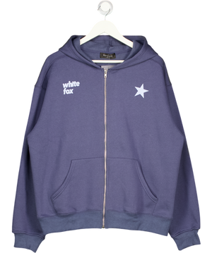 WHITE FOX Blue Zip Hoodie UK M/L