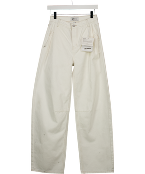 BAYSE Cream Brooklyn Barrel Leg Jeans UK 6