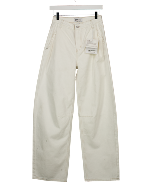 BAYSE Cream Brooklyn Barrel Leg Jeans UK 6