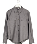 ARKET Grey Relaxed Wool Overshirt UK 10