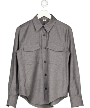 ARKET Grey Relaxed Wool Overshirt UK 10