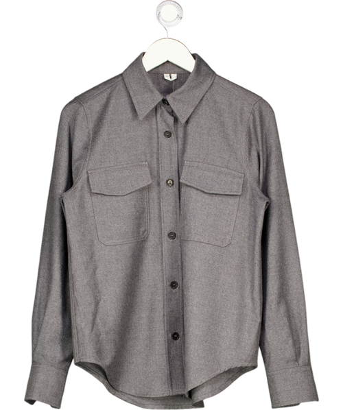 ARKET Grey Relaxed Wool Overshirt UK 10