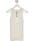 EME STUDIOS White Rib Pearl Tank Top UK S