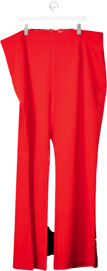 Forever Unique Red High Rise Trousers UK 24