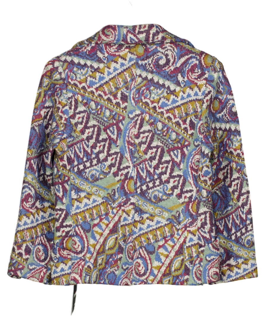 Missoni Multicoloured Wool Mohair Paisley Blazer UK 16
