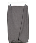 MASSIMO DUTTI Grey Wool Look Wrap Skirt UK 10