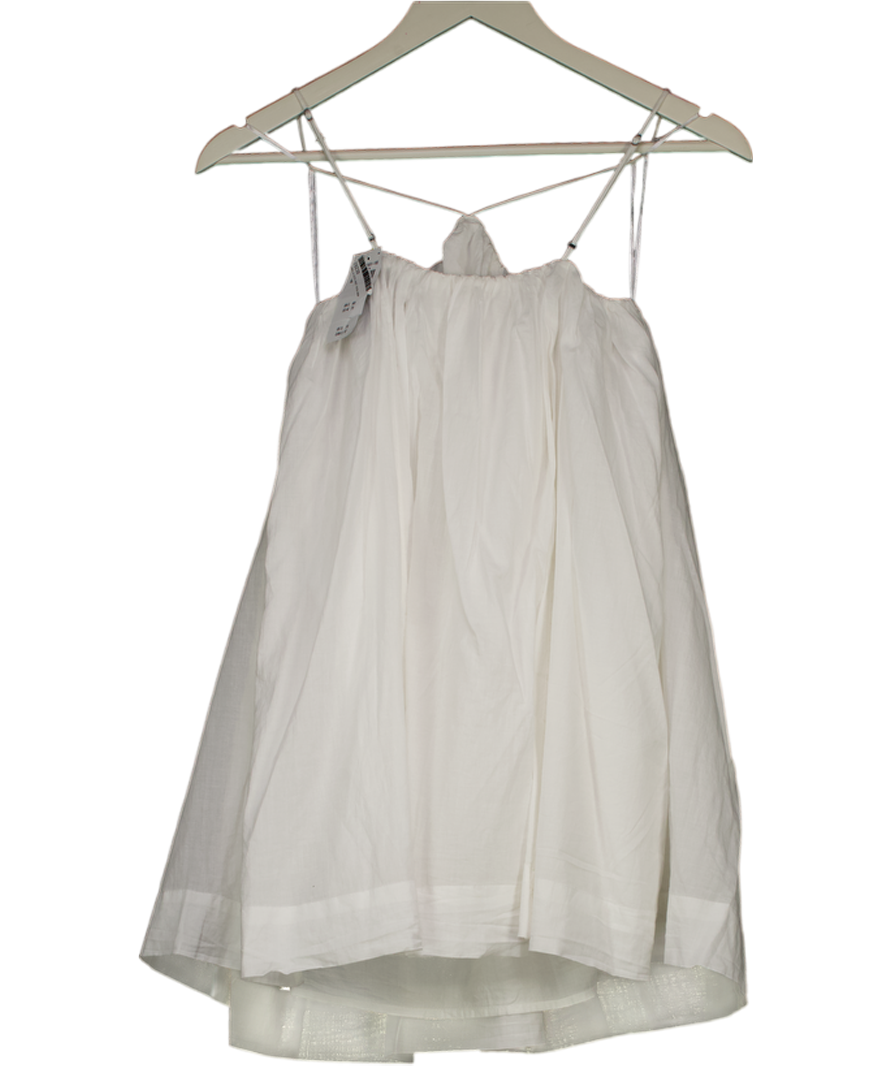 Abercrombie & Fitch White Cotton A-line Strappy Mni Dress UK XS