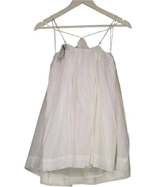 Abercrombie & Fitch White Cotton A-line Strappy Mni Dress UK XS