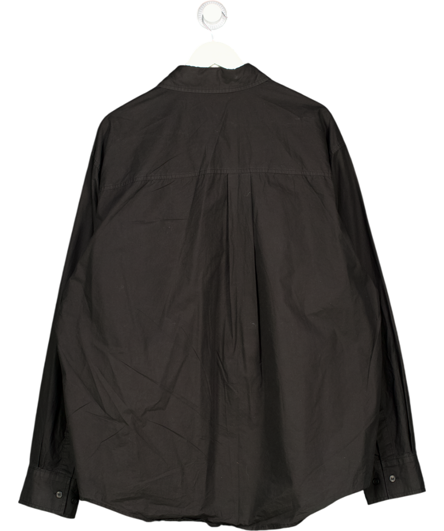 PROJECT G/R Black 3 Way Twisted Oversized Button Up Shirt UK M