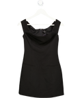 White Fox Black Private Planes Off Shoulder Mini Dress UK S