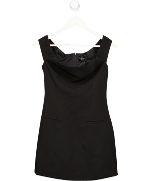 White Fox Black Private Planes Off Shoulder Mini Dress UK S