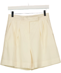 Max Mara Cream Lightweight Woollen Cloth Shorts UK 8