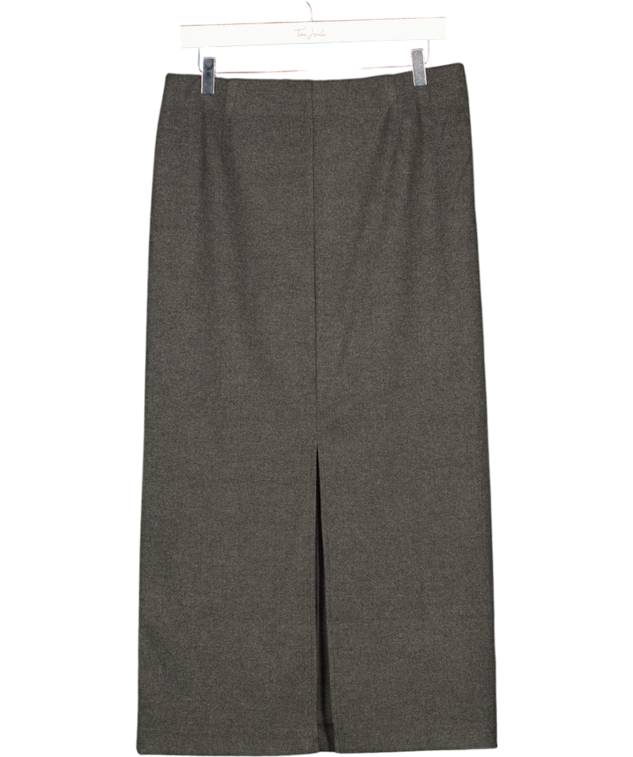 MANGO Grey Brushed Pencil Skirt UK M